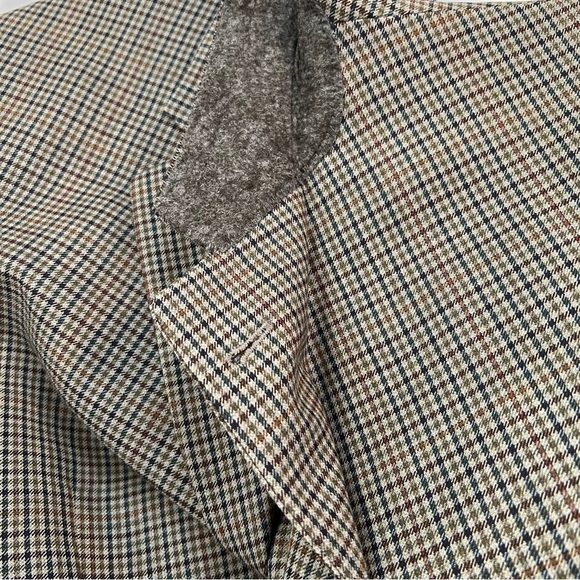 Burberry Men's Plaid 10% Wool Brown Suit Blazer Classic Old money Academia 42 SH - Picture 14 of 15
